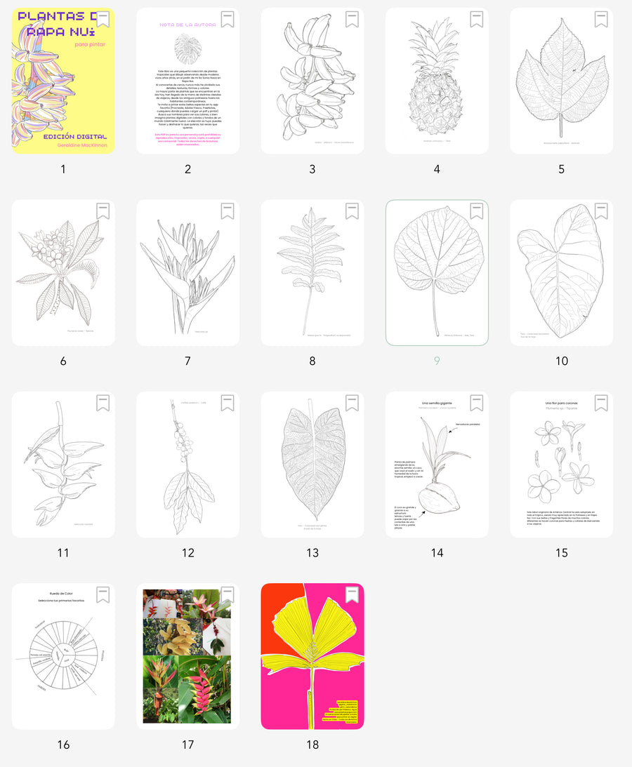 Plantas de Rapa Nui para Pintar - Edición Digital