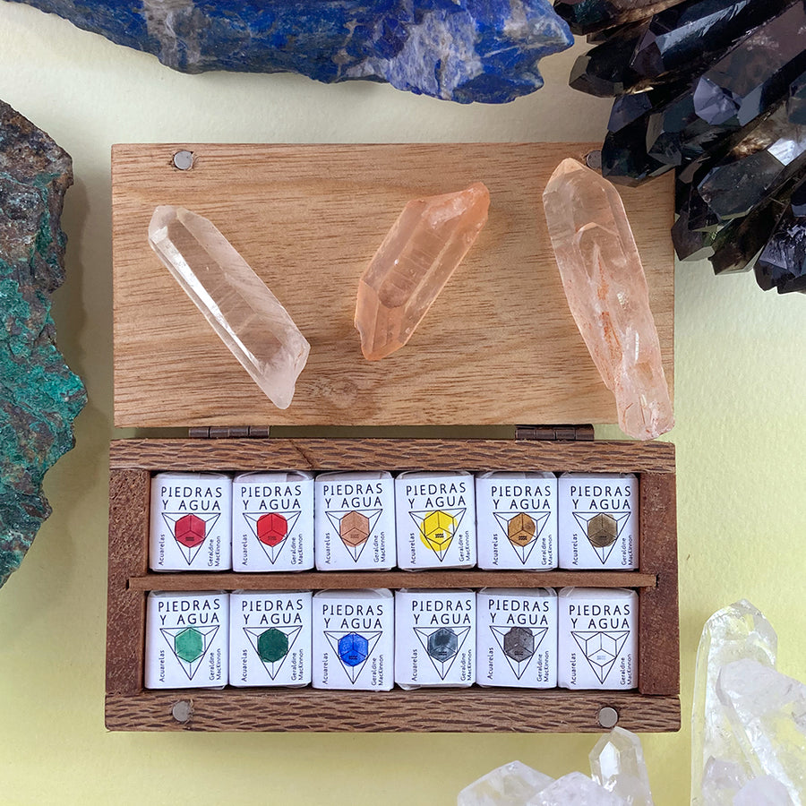 Piedras y Agua | Set de acuarelas profesionales de 12 colores